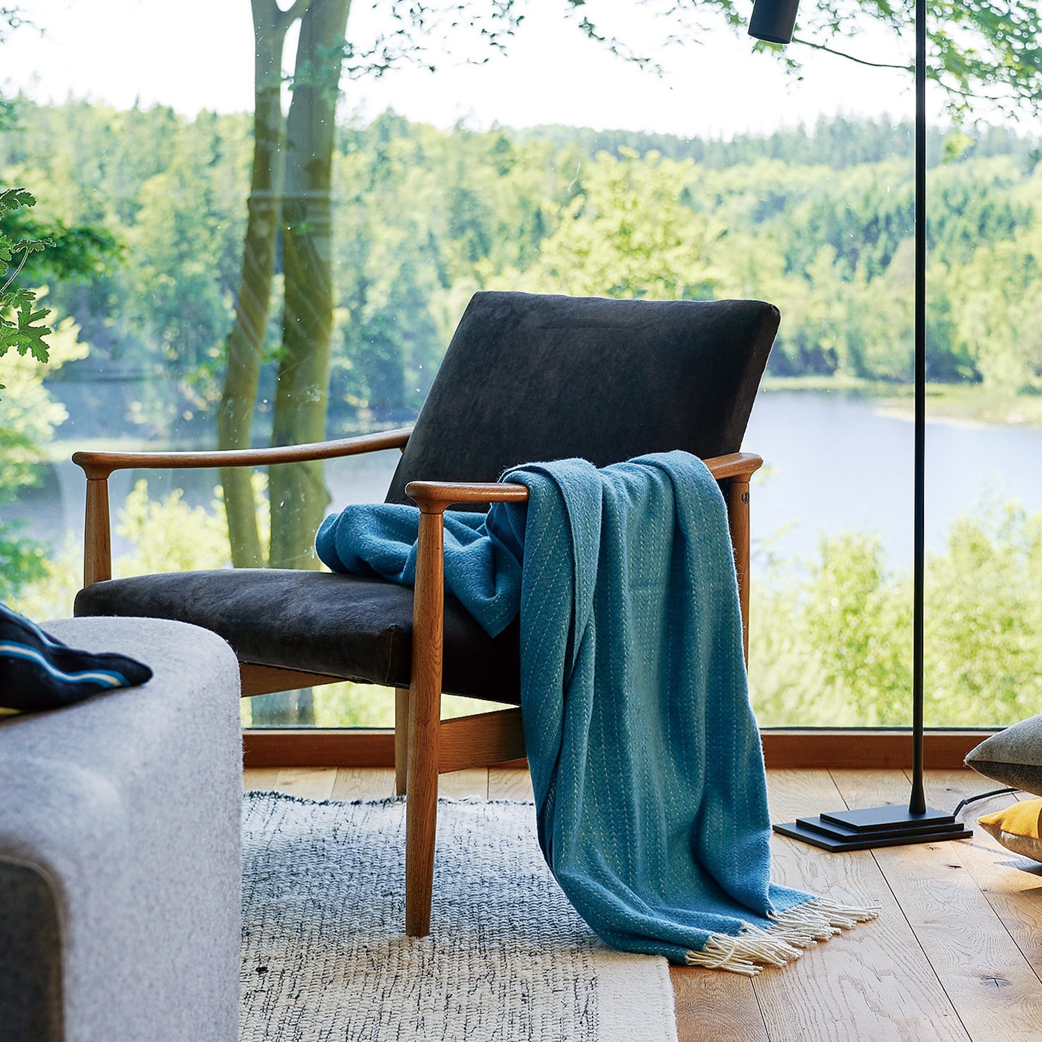 クリッパン ブランケット　quilt indigo スロー スウェーデン クリッパン ブランケット quilt indigo スロー スウェーデン